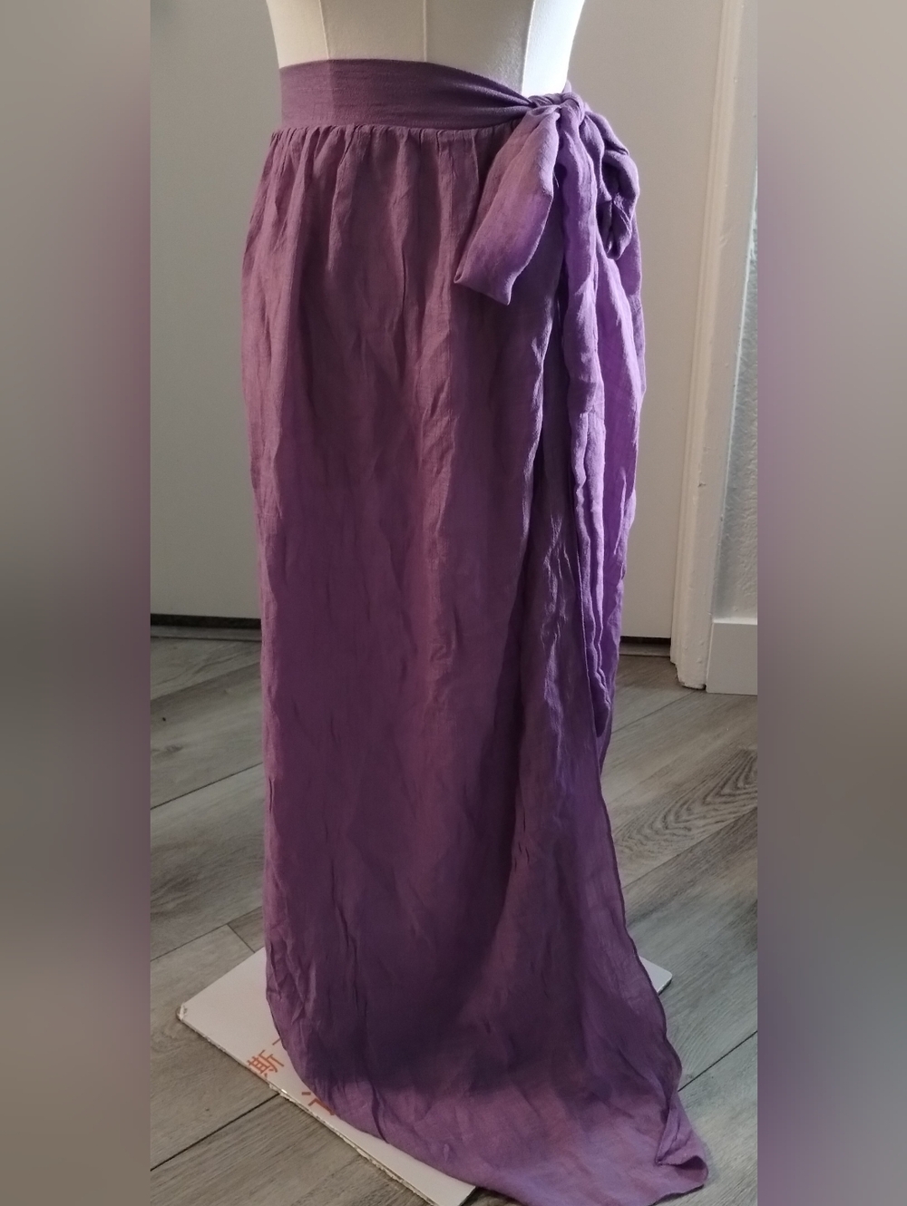 Purple Women's Maxi Skirt - Elegant Wrap Style Bathing Suit Cover